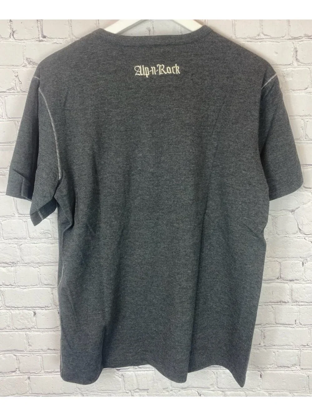 ALP-N-ROCK Men's Medium 3 Heather Black T-Shirt Diavolezza Motorcycles